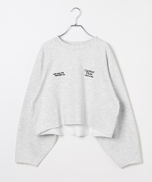 LEPSIM(レプシィム)の「ショート刺繍裏毛プルオーバー 645480(スウェット・レディース・ネイビー/ライトグレー/アイボリー・FREE)」の2枚目の写真