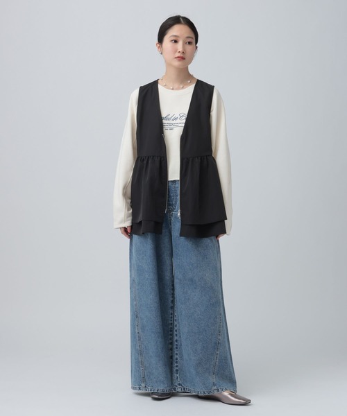 LEPSIM(レプシィム)の「ショート刺繍裏毛プルオーバー 645480(スウェット・レディース・ネイビー/ライトグレー/アイボリー・FREE)」の7枚目の写真