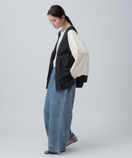 LEPSIM(レプシィム)の「ショート刺繍裏毛プルオーバー 645480(スウェット・レディース・ネイビー/ライトグレー/アイボリー・FREE)」の9枚目の写真