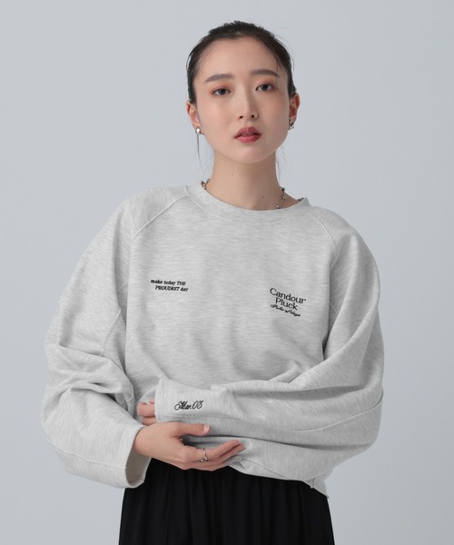 LEPSIM(レプシィム)の「ショート刺繍裏毛プルオーバー 645480(スウェット・レディース・ネイビー/ライトグレー/アイボリー・FREE)」の21枚目の写真