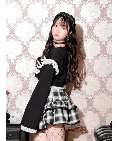 NOEMIE（ノエミー）の「ボーンレースショートカットソー（Tシャツ/カットソー・レディース・オフホワイト/ブラック/ピンク・M）」の11枚目の写真