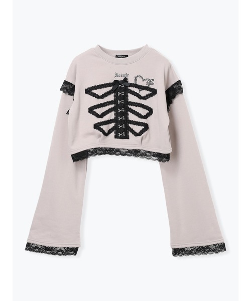 NOEMIE（ノエミー）の「ボーンレースショートカットソー（Tシャツ/カットソー・レディース・オフホワイト/ブラック/ピンク・M）」の15枚目の写真