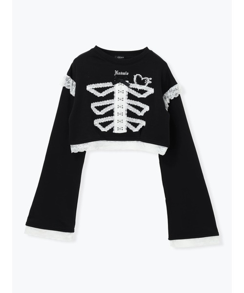 NOEMIE（ノエミー）の「ボーンレースショートカットソー（Tシャツ/カットソー・レディース・オフホワイト/ブラック/ピンク・M）」の16枚目の写真