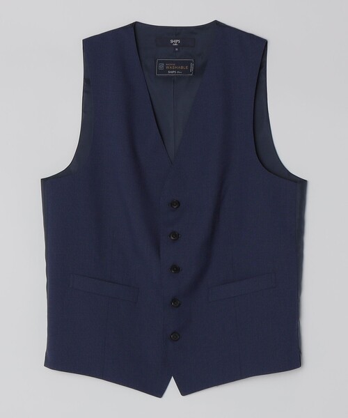 SHIPS Colors(シップス カラーズ)の「SHIPS Colors:〈洗濯機可能〉T/W スーツ ベスト(セットアップ対応可能)(スーツベスト・メンズ・ネイビー/ブルー/ブラック・MEDIUM/LARGE/SMALL/X-LARGE)」の3枚目の写真