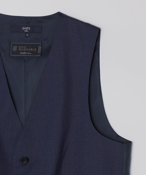 SHIPS Colors(シップス カラーズ)の「SHIPS Colors:〈洗濯機可能〉T/W スーツ ベスト(セットアップ対応可能)(スーツベスト・メンズ・ネイビー/ブルー/ブラック・MEDIUM/LARGE/SMALL/X-LARGE)」の14枚目の写真