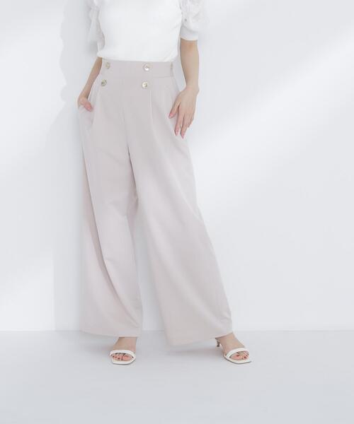 NATURAL BEAUTY BASIC(ナチュラルビューティーベーシック)の「◇ハイウエストマリンパンツ(その他パンツ・レディース・オフホワイト/ネイビー/ピンク・MEDIUM/SMALL/X-SMALL)」の3枚目の写真