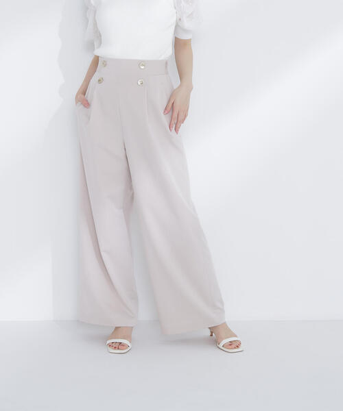 NATURAL BEAUTY BASIC（ナチュラルビューティーベーシック）の「◇ハイウエストマリンパンツ（その他パンツ・レディース・オフホワイト/ネイビー/ピンク・MEDIUM/SMALL/X-SMALL）」の8枚目の写真