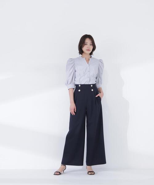 NATURAL BEAUTY BASIC(ナチュラルビューティーベーシック)の「◇ハイウエストマリンパンツ(その他パンツ・レディース・オフホワイト/ネイビー/ピンク・MEDIUM/SMALL/X-SMALL)」の16枚目の写真