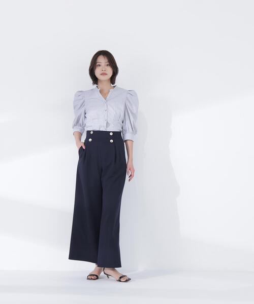 NATURAL BEAUTY BASIC(ナチュラルビューティーベーシック)の「◇ハイウエストマリンパンツ(その他パンツ・レディース・オフホワイト/ネイビー/ピンク・MEDIUM/SMALL/X-SMALL)」の8枚目の写真