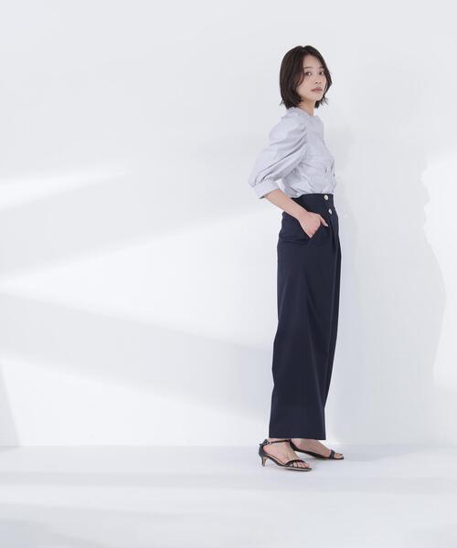 NATURAL BEAUTY BASIC(ナチュラルビューティーベーシック)の「◇ハイウエストマリンパンツ(その他パンツ・レディース・オフホワイト/ネイビー/ピンク・MEDIUM/SMALL/X-SMALL)」の9枚目の写真