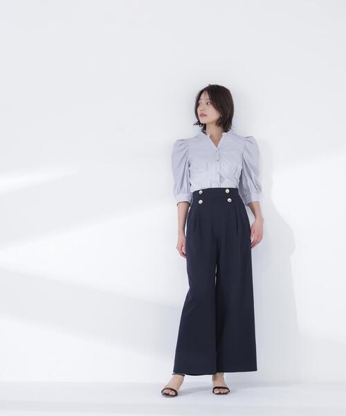 NATURAL BEAUTY BASIC(ナチュラルビューティーベーシック)の「◇ハイウエストマリンパンツ(その他パンツ・レディース・オフホワイト/ネイビー/ピンク・MEDIUM/SMALL/X-SMALL)」の10枚目の写真