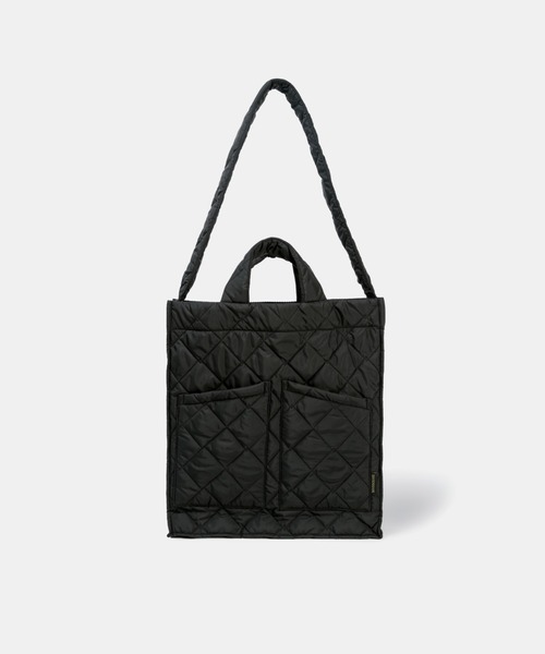 LAVENHAM（ラベンハム）の「Black Edition Tile Bag Unisex / ブラック エディション タイル バッグ ユニセックス（トートバッグ・レディース・ダークブラック・ONE SIZE）」の2枚目の写真