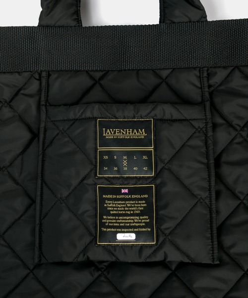 LAVENHAM（ラベンハム）の「Black Edition Tile Bag Unisex / ブラック エディション タイル バッグ ユニセックス（トートバッグ・レディース・ダークブラック・ONE SIZE）」の5枚目の写真