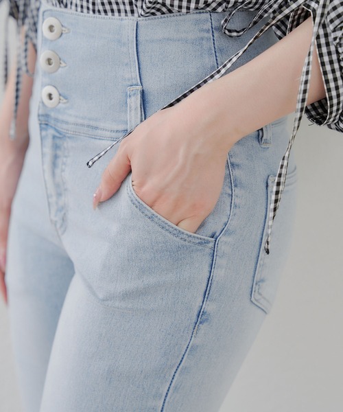 Another Branch olive des olive（アナザーブランチオリーブデオリーブ）の「サイドレースＵＰセミフレアデニム（その他パンツ・レディース・ケミカルウォッシュ/その他/スミクロ・MEDIUM/SMALL）」の16枚目の写真