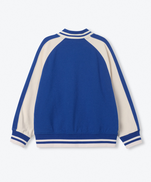 MUSINSA STANDARD KIDS（ムシンサスタンダードキッズ）の「オーバーサイズラグランスウェットバスティジャケット[ブルー]（ブルゾン・レディース・その他・110/100/120/130/140/150/160）」の3枚目の写真