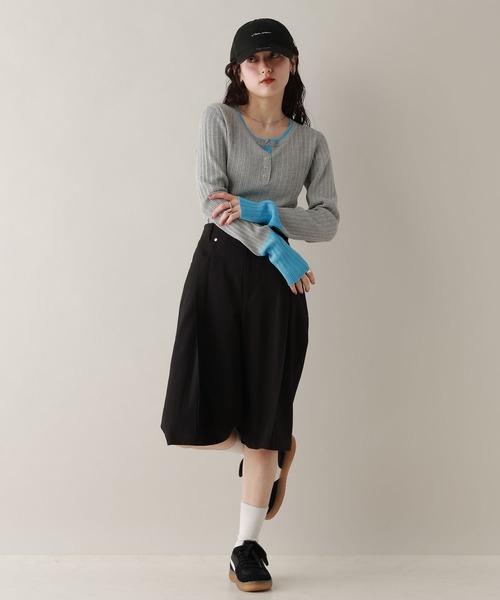 RAGEBLUE(レイジブルー)の「TRタックハーフパンツ(スラックス・レディース・ブラック/ベージュ・FREE)」の10枚目の写真