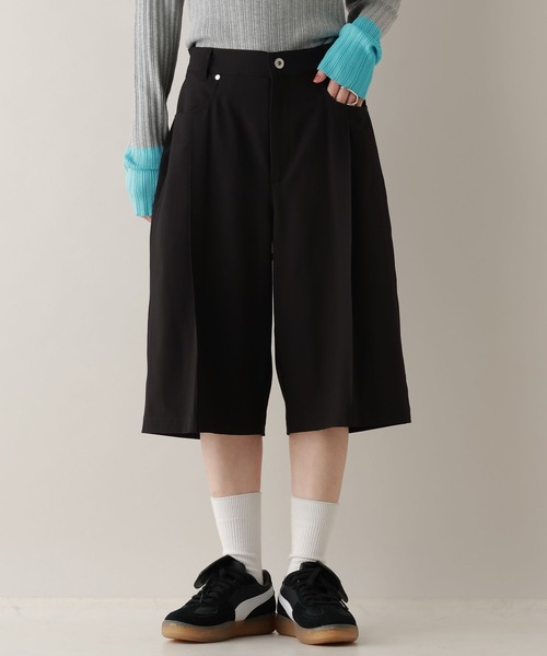 RAGEBLUE(レイジブルー)の「TRタックハーフパンツ(スラックス・レディース・ブラック/ベージュ・FREE)」の12枚目の写真