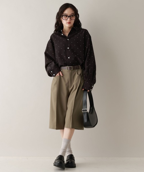 RAGEBLUE(レイジブルー)の「TRタックハーフパンツ(スラックス・レディース・ブラック/ベージュ・FREE)」の15枚目の写真