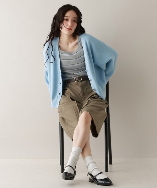 RAGEBLUE(レイジブルー)の「TRタックハーフパンツ(スラックス・レディース・ブラック/ベージュ・FREE)」の4枚目の写真