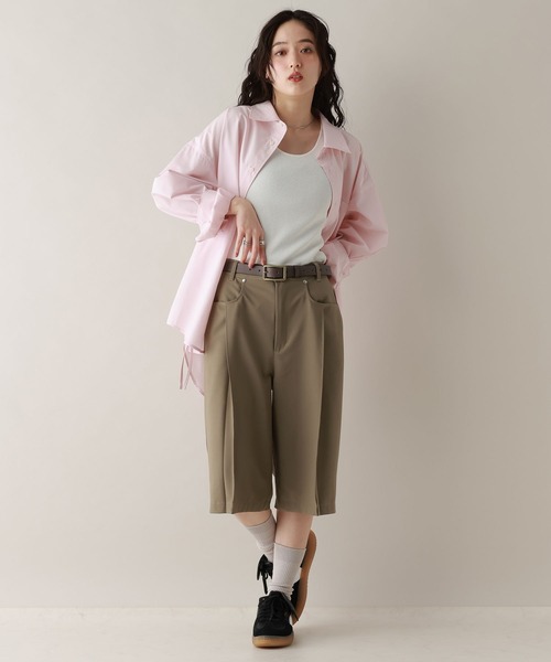 RAGEBLUE(レイジブルー)の「TRタックハーフパンツ(スラックス・レディース・ブラック/ベージュ・FREE)」の7枚目の写真