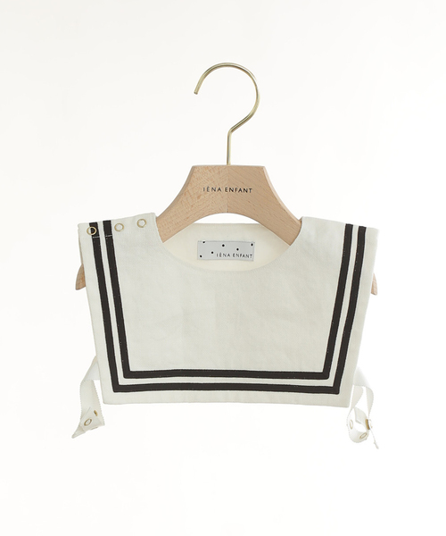 IENA ENFANT(イエナアンファン)の「【BASIC】セーラースタイベスト baby(スタイ/よだれかけ・キッズ・ブラック/ベージュ/ホワイト系その他/ホワイト・FREE)」の2枚目の写真