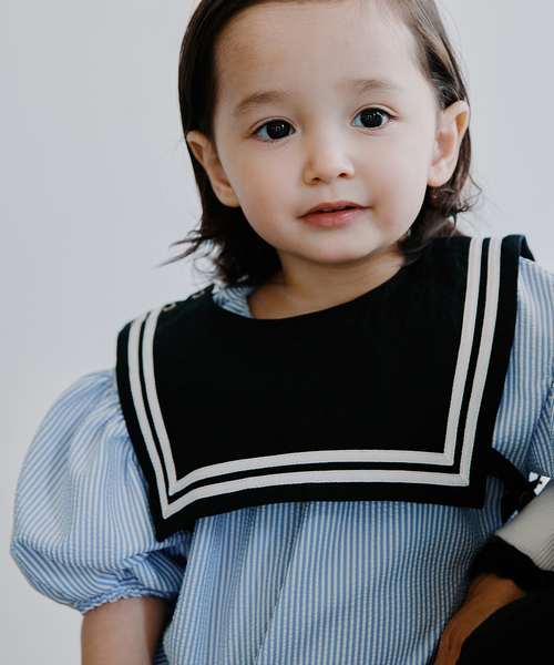 IENA ENFANT(イエナアンファン)の「【BASIC】セーラースタイベスト baby(スタイ/よだれかけ・キッズ・ブラック/ベージュ/ホワイト系その他/ホワイト・FREE)」の4枚目の写真