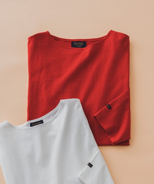 Le Minor(ルミノア)の「《別注》【Le minor/ルミノア】 L/S SIGNATURE BASQUE(Tシャツ/カットソー・メンズ・ダークブラウン/ホワイト/チャコールグレー/レッド・L/M/S)」の1枚目の写真