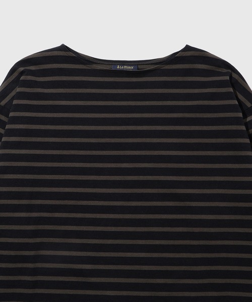 Le Minor(ルミノア)の「《別注》【Le minor/ルミノア】 L/S SIGNATURE BASQUE(Tシャツ/カットソー・メンズ・ダークブラウン/ホワイト/チャコールグレー/レッド・L/M/S)」の11枚目の写真