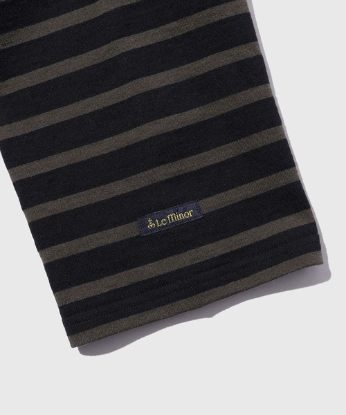 Le Minor(ルミノア)の「《別注》【Le minor/ルミノア】 L/S SIGNATURE BASQUE(Tシャツ/カットソー・メンズ・ダークブラウン/ホワイト/チャコールグレー/レッド・L/M/S)」の16枚目の写真