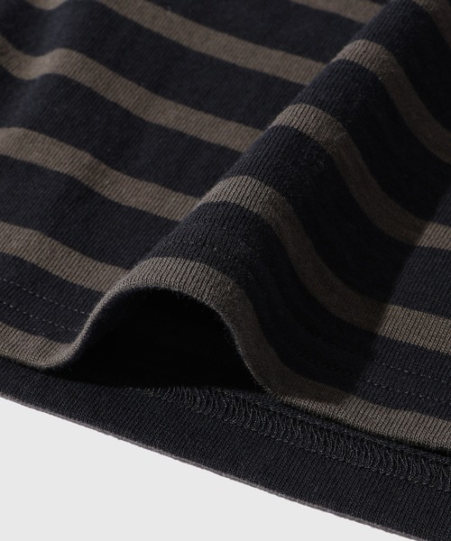 Le Minor(ルミノア)の「《別注》【Le minor/ルミノア】 L/S SIGNATURE BASQUE(Tシャツ/カットソー・メンズ・ダークブラウン/ホワイト/チャコールグレー/レッド・L/M/S)」の18枚目の写真