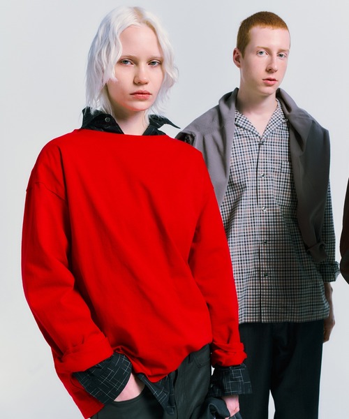 Le Minor(ルミノア)の「《別注》【Le minor/ルミノア】 L/S SIGNATURE BASQUE(Tシャツ/カットソー・メンズ・ダークブラウン/ホワイト/チャコールグレー/レッド・L/M/S)」の5枚目の写真