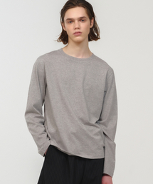 MOONSUN（ムーンサン）の「MJ UNISEX, Oversized Long Sleeve T-Shirt / Gray（Tシャツ/カットソー）」