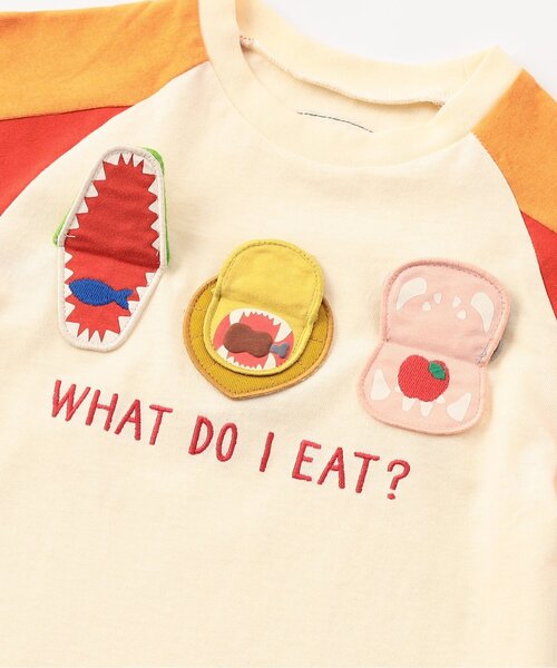 BIT'Z（ビッツ）の「【知育】動物達のごはん何かな半袖Tシャツ（Tシャツ/カットソー・キッズ・アイボリー/サックスブルー・80/90/95/100/110/120）」の9枚目の写真