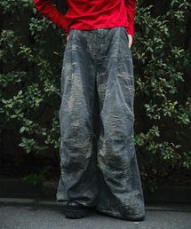 TAAKK/ターク】Denim Pants(刺繍)/デニムワイドパンツ（デニムパンツ