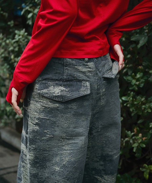 TAAKK（ターク）の「別注 DESIGN TROUSERS（デニムパンツ・レディース・ライトブルー/グレー/ブラウン・2/1）」の8枚目の写真