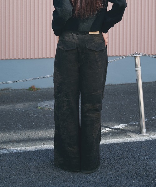 TAAKK（ターク）の「別注 DESIGN TROUSERS（デニムパンツ・レディース・ライトブルー/グレー/ブラウン・2/1）」の11枚目の写真