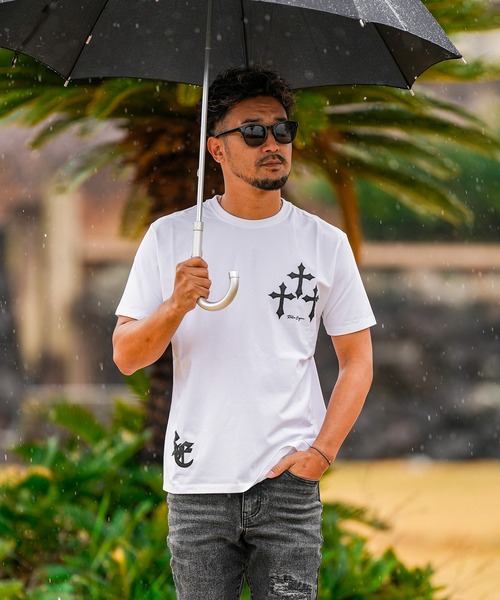 adamsJUGGLER(アダムスジャグラー)の「RTEG クロスパッチティー(Tシャツ/カットソー・メンズ・ブラック/ホワイト・XXL/XL/L/M/S)」の2枚目の写真