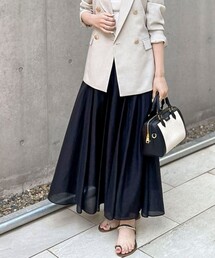 NOLLEY'S Sophi（ノーリーズソフィ）の「ウォッシャブルシアーボリュームフレアロングスカート（スカート）」