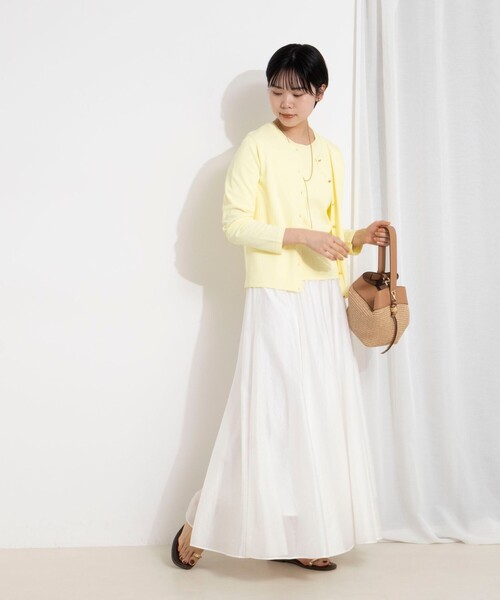 NOLLEY’S Sophi（ノーリーズソフィ）の「ウォッシャブルシアーボリュームフレアロングスカート（スカート・レディース・キャメル/ホワイト/ブラック・38/36/34）」の5枚目の写真