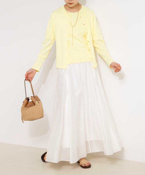 NOLLEY’S Sophi（ノーリーズソフィ）の「ウォッシャブルシアーボリュームフレアロングスカート（スカート・レディース・キャメル/ホワイト/ブラック・38/36/34）」の10枚目の写真