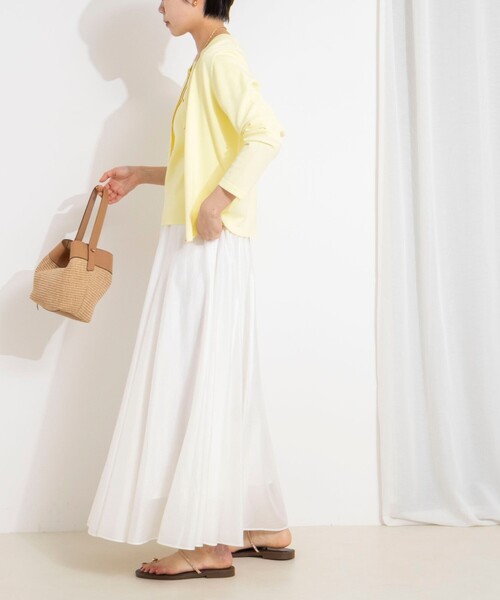 NOLLEY’S Sophi（ノーリーズソフィ）の「ウォッシャブルシアーボリュームフレアロングスカート（スカート・レディース・キャメル/ホワイト/ブラック・38/36/34）」の13枚目の写真