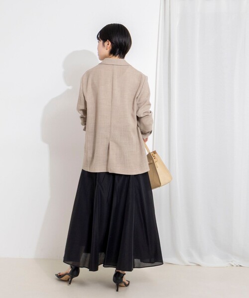 NOLLEY’S Sophi（ノーリーズソフィ）の「ウォッシャブルシアーボリュームフレアロングスカート（スカート・レディース・キャメル/ホワイト/ブラック・38/36/34）」の16枚目の写真