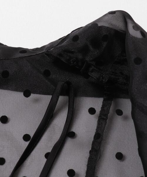 GANNI（ガニー）の「GANNI　FLOCKED ORGANZA PEPLUM SHIRTS（シャツ/ブラウス・レディース・ブラック・36）」の5枚目の写真