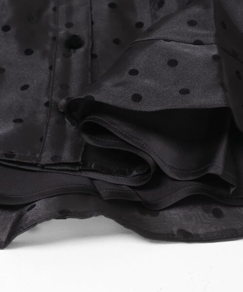 GANNI（ガニー）の「GANNI　FLOCKED ORGANZA PEPLUM SHIRTS（シャツ/ブラウス・レディース・ブラック・36）」の3枚目の写真