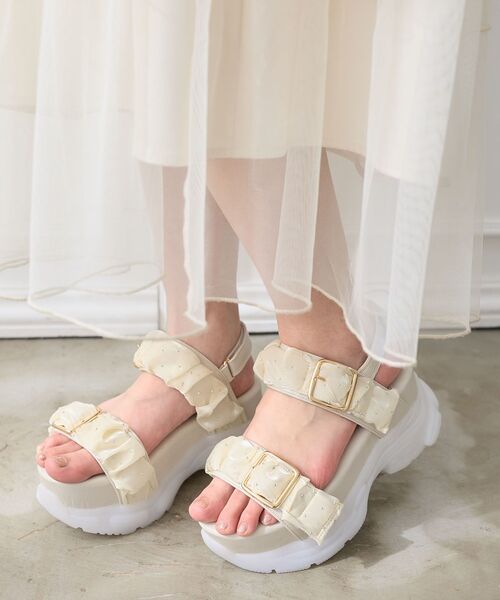 MAJESTIC LEGON（マジェスティックレゴン）の「ジェリーソールスポサン（サンダル・レディース・アイボリー/グレー系その他/ブラック/ホワイト系その他2/ピンク・SMALL/MEDIUM/LARGE/X-LARGE）」の11枚目の写真