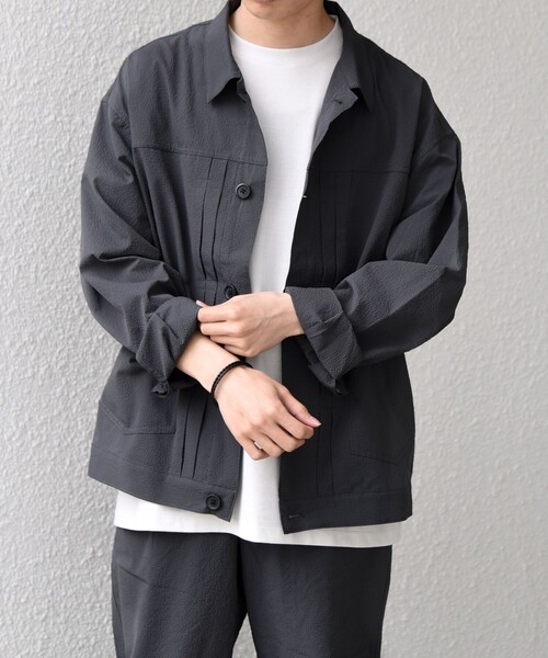 SHIPS any:〈撥水/軽量/ストレッチ〉SOLOTEX(R) シアサッカー トラック