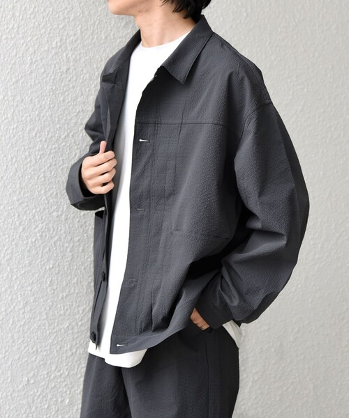 SHIPS any:〈撥水/軽量/ストレッチ〉SOLOTEX(R) シアサッカー トラック