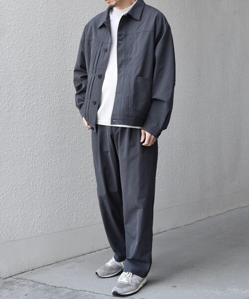 SHIPS any:〈撥水/軽量/ストレッチ〉SOLOTEX(R) シアサッカー トラック
