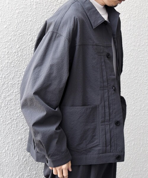 SHIPS any:〈撥水/軽量/ストレッチ〉SOLOTEX(R) シアサッカー トラック
