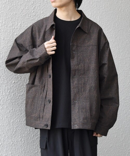 SHIPS any(シップス エニィ)の「SHIPS any:〈撥水/軽量/ストレッチ〉SOLOTEX(R) シアサッカー トラック ブルゾン 26SS(セットアップ対応)◇(ブルゾン・メンズ・チャコールグレー/キャメル/ダークブルー/ネイビー・SMALL/LARGE/MEDIUM)」の16枚目の写真
